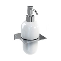 Britton Stainless steel shelf - Single hole with Ceramic Soap Dispenser (BR4-3)