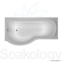 Carron Prado Offset Shower Bath 1700 x 900 x 440mm LH, Bathtubs | Carronite - White (23.2071L)