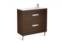 Roca Debba Compact Basin and Furniture 2 Soft-Close Drawers 800mm- Textured Wenge (855907154)