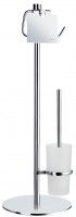 Smedbo Outline Freestanding Toilet Roll Holder/Toilet Brush - Ring Design - Chrome (FK302)