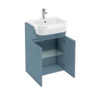 Britton - Aqua Cabinets 600mm Vanity Base unit for a semi-recessed basin - Ocean (D37O)