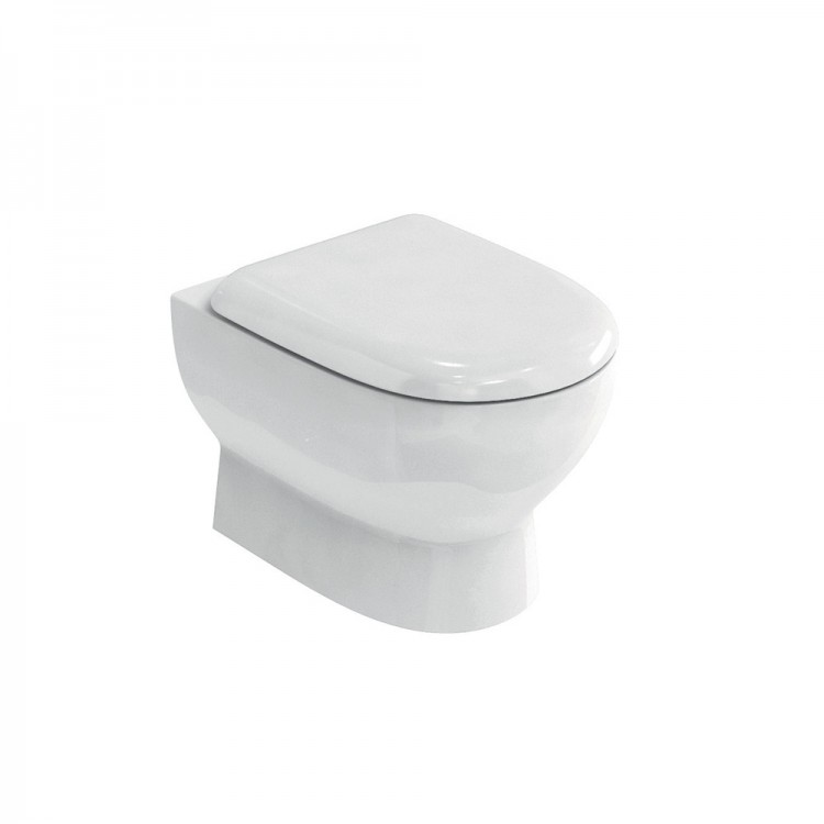 Compact wall hung WC Pack inc Soft Close Seat - White (CM-0005-PACK)