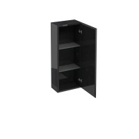Britton - Aqua Cabinets 300mm wall cupboard with single door mirror - Black (C30B)