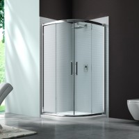 Merlyn Series 6, 2 Door Quad 1000mm Incl. Tray - Chrome/Clear Glass (MS63231)