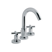 Vado Elements Water 3 Hole Basin Mixer With Pop-Up Waste - chrome (ELW-101-CP)