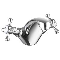 Cambridge Cross Traditional Basin Mixer With Click Waste - Chrome (SK1044)