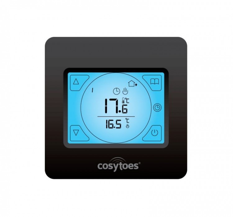 Easy Underfloor Heating Thermostat Black (17091)