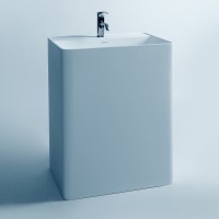 Ice 600mm S-Cast Solid Surface Freestanding Wash Basin (SK14033)