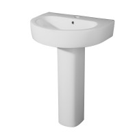Indiana Bathroom basin with ceramic pedestal - Soakology (SK9129-30)
