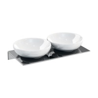 Britton Stainless steel shelf - Twin Ceramic dishes (BR5-1-1)