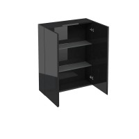Britton - Aqua Cabinets 600mm wall hung bathroom cupboard - Black (C20B)