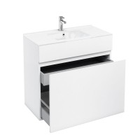 Britton - Aqua Cabinets 900mm Vanity unit With Drawers & Ceramic basin - White - D450 Range (D46W-C9045)