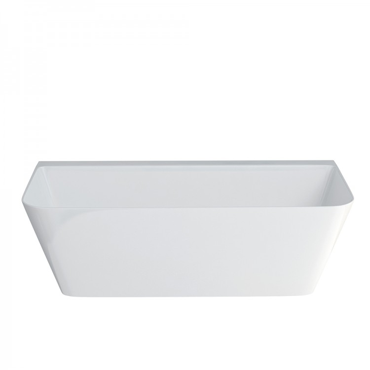 Clearwater Patinato petite Stone Bath - Back to Wall - White (N3ACS)