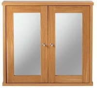 Linea 2 Door Mirror Wall Cabinet. Natural Oak (XG34WCM020)
