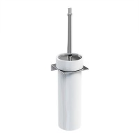 Britton WC brush in a ceramic holder on a stainless steel shelf holder (BR11)