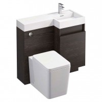 Summers 900 WC and Vanity Combination Unit Dark Oak Right Hand Basin (15439)