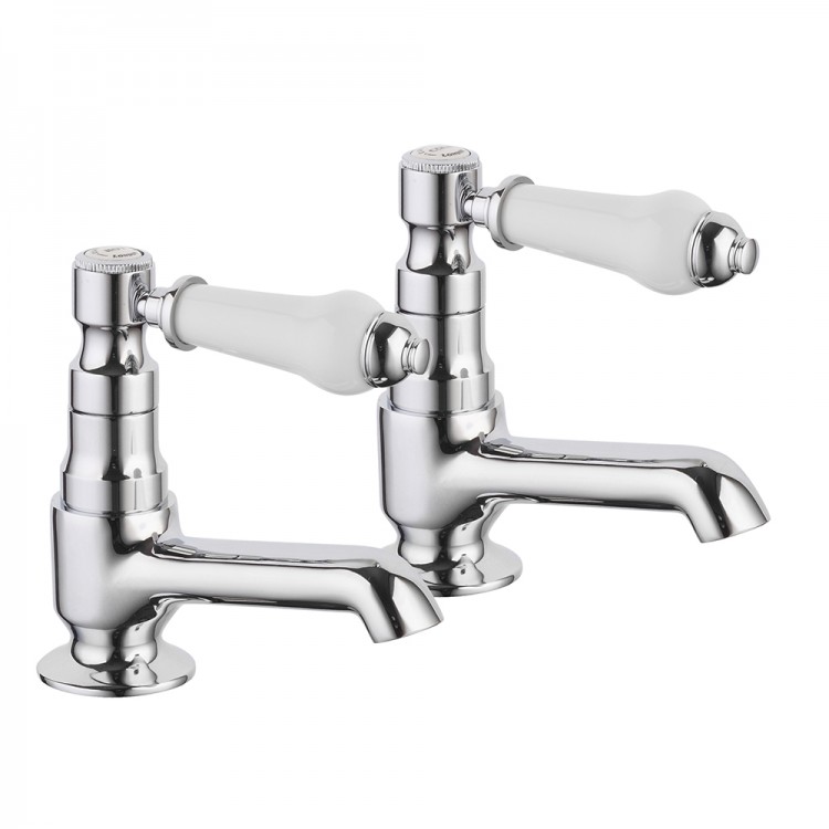 Canterbury Lever Traditional Bath Taps Pairs - Chrome (SK1042)
