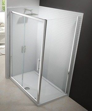 Merlyn Series 6, Side Panel 700mm - Chrome/Clear Glass (M62201)