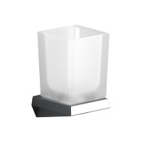 S8 Tumbler and Holder - chrome / Frosted Glass (161812)