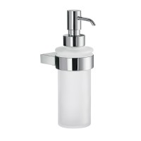 Smedbo Air Wall Mounted Holder with Glass Soap Dispenser - Polished Chrome (AK369)