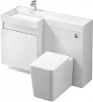 Aire 1200 WC and Vanity Combination Unit Gloss White Left Hand (15434)