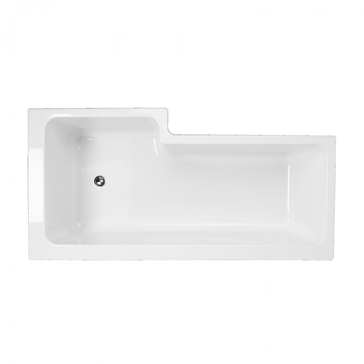 Aqua 1700 Acrylic L Shape Shower Bath - Right Hand (SK15046R)