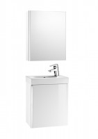 Roca Mini Pack Basin + Base Unit + Mirror Cabinet - Gloss White (855866806)