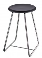 Smedbo Outline Shower Stool Werzalit Seat With Frame 570mm - Stainless Steel/Black (FK413)