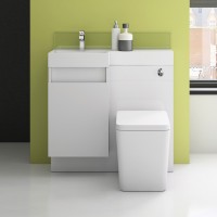 Summers 900 WC and Vanity Combination Unit Gloss White Left Hand Basin (15436)