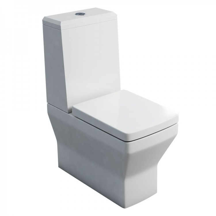 Cube close coupled pan & angled lid cistern pack - Series 20 - White (20-1949-CPACK)