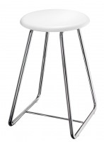 Smedbo Outline Shower Stool Werzalit Seat With Frame 570mm - Stainless Steel/White (FK403)