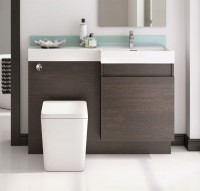 Aire 1200 WC and Vanity Combination Unit Dark Oak Right Hand (15433)