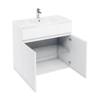 Britton - Aqua Cabinets 900mm Vanity unit With Doors & Quattrocast basin - White - D450 Range (D43W-Q9045)