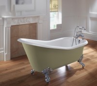 Ritz Slipper Freestanding Bath 1540mm & Baths | Feet 0TH. White/Cast Iron Feet (ZCI000102S)