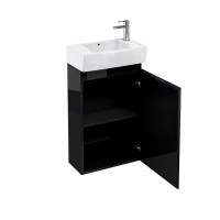 Britton - Aqua Cabinets 305mm Floorstanding Vanity unit - Black - Compact Range (R40B-CR-1975)