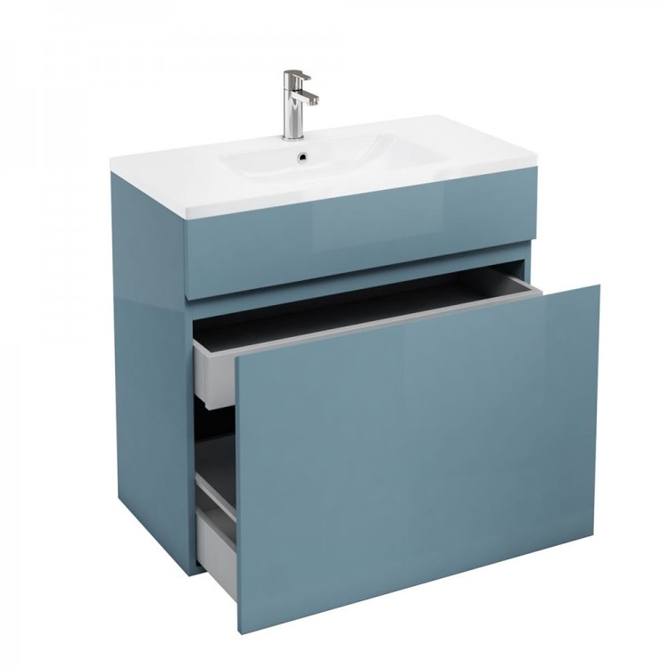 Britton - Aqua Cabinets 900mm Vanity unit With Drawers & Quattrocast basin - Ocean - D450 Range (D46O-Q9045)