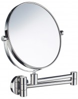 Smedbo Outline Wall Mounted Swing Arm Shaving/Make Up Mirror 3x - Polished Chrome (FK430)