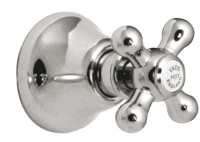 Vado Victoriana Concealed Stop Valve 1/2 Wall Mounted Supplied With Both Hot And Cold Indices - chrome (VIC-143CD-12-CP)