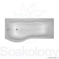 Carron Sigma Offset Shower Bath, 1800 x 900 x 450mm Bathtubs | Carronite LH - White (23.5121L)