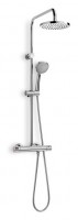 Roca Victoria-T Shower Column With Diverter, Rose + Handset - Chrome (5A9718C00)