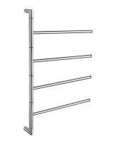 Smedbo Outline Wall Mounted Towel Bar 630mm - Polished Stainless Steel (FK634)