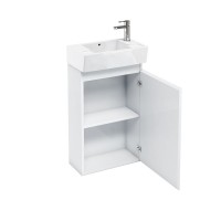 Britton - Aqua Cabinets 305mm Floorstanding Vanity unit - White - Compact Range (R40W-CR-1975)