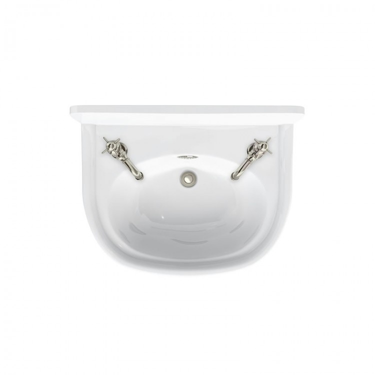 Arcade 500mm Cloakroom Basin Two Tap Holes with Overflow (ARC500-2TH)