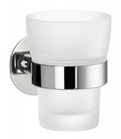 Smedbo Time Holder with Tumbler - Polished Chrome/Frosted Glass (YK343)