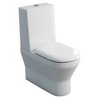 Curve back to wall close coupled WC pack inc One Piece Cistern - Series 30 - White (30-1957-APACK)