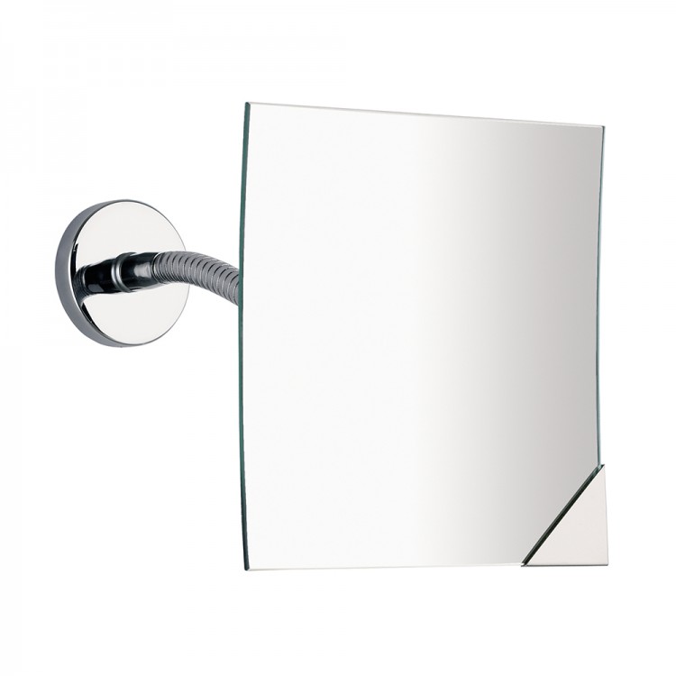 Square Magnifying Wall Mirror - Chrome (2111-13)